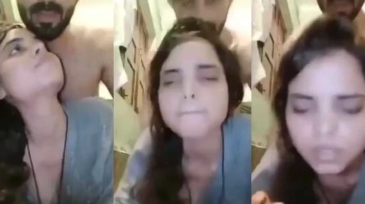 A brave Tamil aunt banged and blew dick on live camera