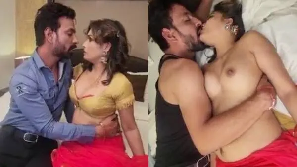 A couple from a Desi village having passionate sex next to the haystack