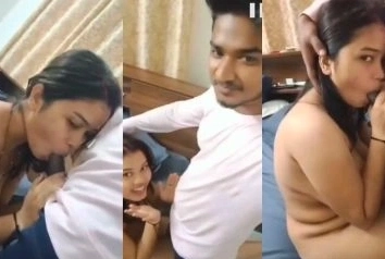Monster cock being sucked by a college girl